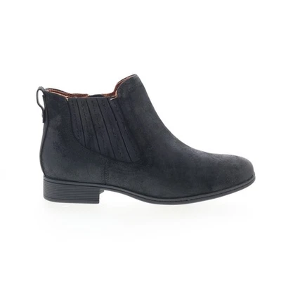 Cobb Hill Crosbie Panel CJ3131 Womens Black Wide Suede Ankle & Booties Boots - Image 1 of 4
