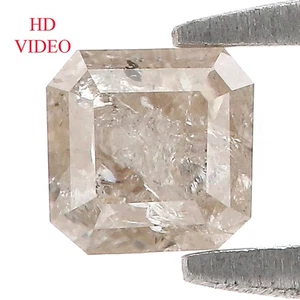 0.48 CT Natural Loose Radiant Diamond 4.00 MM Yellow Grey Color Diamond LQ5963 - Picture 1 of 8