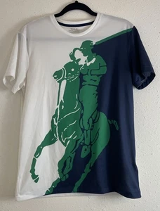 Polo Ralph Lauren White Graphic Big Logo Performance T-Shirt Unisex Size Small - Picture 1 of 6