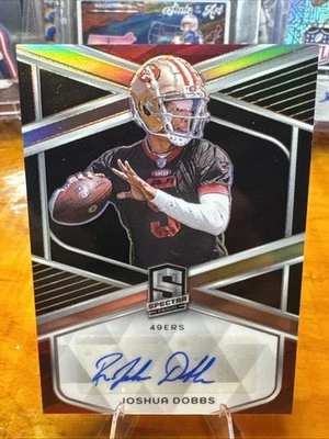 2024 Panini Spectra JOSHUA DOBBS PRIZM SIGNATURES AUTO /199 SP SF 49ers  - Image 1 of 4