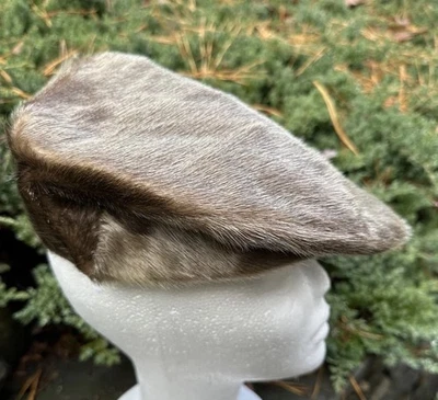 De colección. Hombre/Unisex GORRA PLANA PIEL DE VISÓN ESQUILADA Excelente Calidad y Estado Pequeña Foto 1 de 4