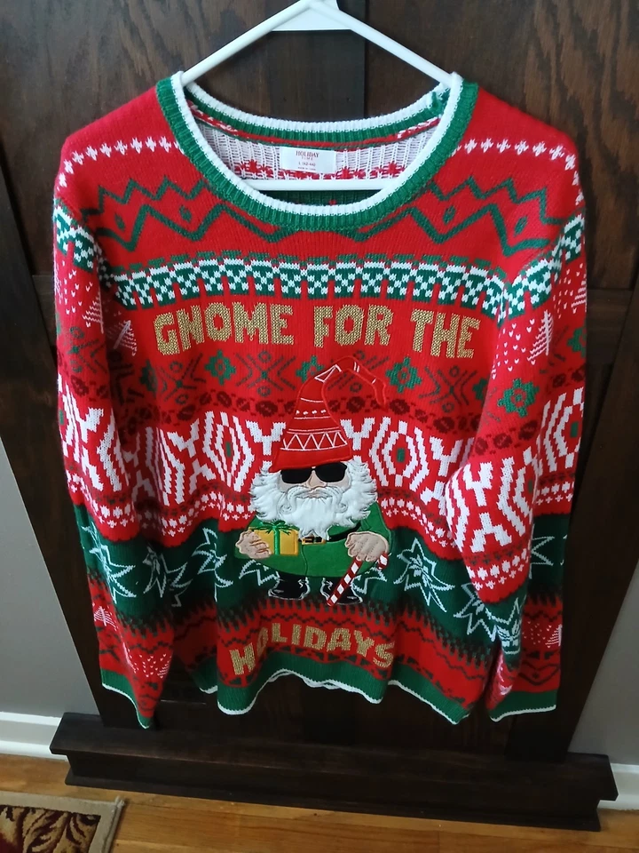 Gnome For The Holidays Ugly Christmas Sweater Size L ( 42-44)  - Image 1 of 4
