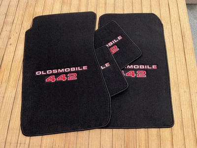 For Oldsmobile Cutlass 442 floor mats carpet black Set of 4 1968-72 - Image 1 of 3