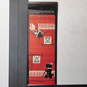 Diamond Match Co New York Vintage 1940s Red Black Dog Design Matchbook Scottie - Picture 1 of 3