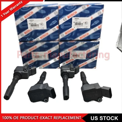 4PC Ignition Coil For VW Audi A4 Q3 Porsche Skoda 1.8 2.0 06K905110K 06H905110G Foto 1 de 4