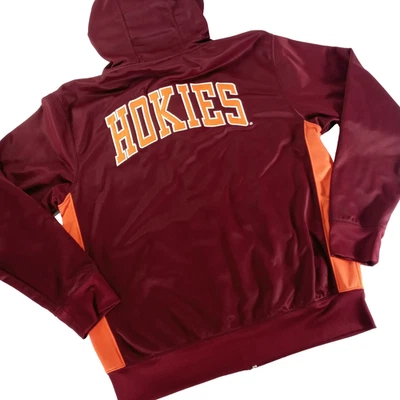 Team Virginia Tech Hokies Jacket Mens XL Full Zip Sweatshirt Hooded Embroidered - Image 1 of 4