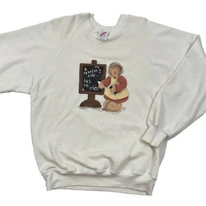 Vintage 90s Jerzees Teacher's Aide Has No Class Sweatshirt Crew Neck Raglan L - Picture 1 of 5