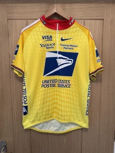 United States US Postal Service Nike Cycling Jersey Size XXL Yellow - Picture 1 of 9