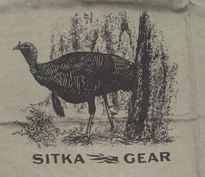 Sitka Gear Spotted Turkey Tee Medium Green Short Sleeve T-Shirt New - Picture 1 of 2