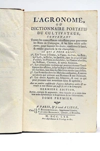 Altes Buch ALLETZ Agronom oder Handwörterbuch des Landwirts LIEGE 1770 - Bild 1 von 12