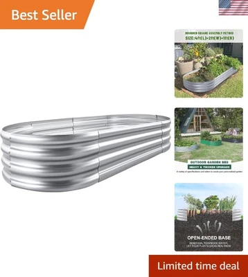 New Galvanized Garden Bed Kit in Silver - Image 1 of 4
