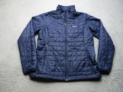 Chaqueta Patagonia Nano Puff Mujer Grande Azul PrimaLoft Acolchada Cremallera Completa Senderismo Foto 1 de 4