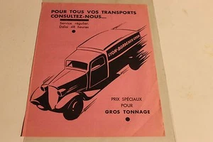 tarif entreprise générale de transports E POULOT LYON BORDEAUX avant guerre - Imagen 1 de 2