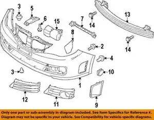 NUEVO GENUINO OEM 08-17 SUBARU Componente de parachoques Crosstrek - Soporte inferior 57707FG040 - Imagen 1 de 7