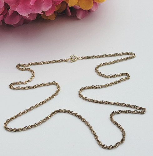 MICHAEL KORS Collana vintage firmata MK 12K oro pieno doppio cavo catena 20 pollici