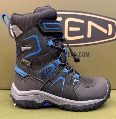 Keen - Botas de Invierno Impermeables Niños Levo 1019795 Negras/Azules Nuevas en Caja Foto 1 de 4