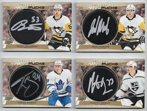 2020-21 Upper Deck Trilogy Signature Pucks Autograph Puck Auto Pick From List !! - Picture 1 of 6