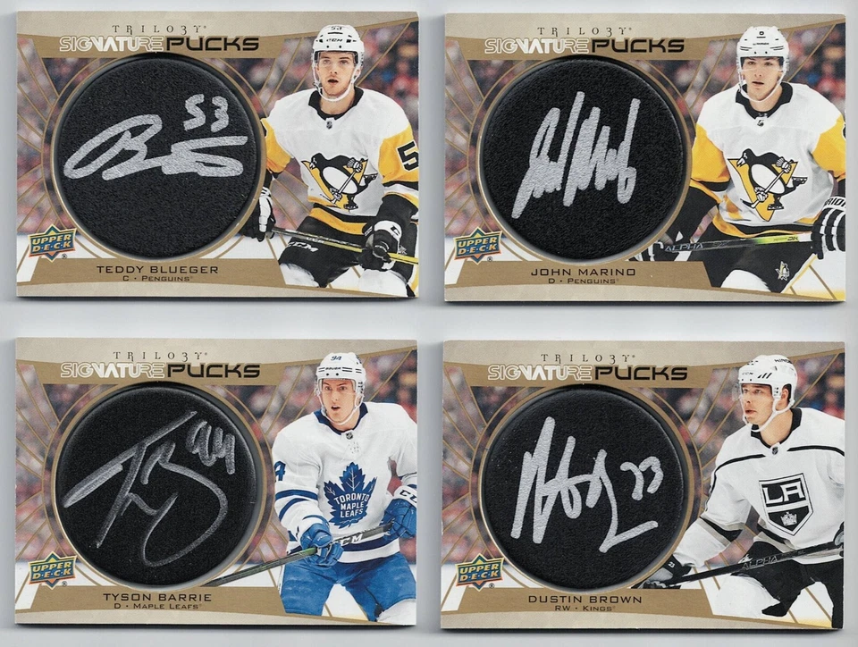 2020-21 Upper Deck Trilogy Signature Pucks Autograph Puck Auto Pick From List !! - Image 1 of 1