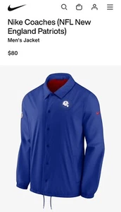 Large Nike New England Patriots NFL On Field Sideline Repel Retro Logo Coaches - Picture 1 of 9