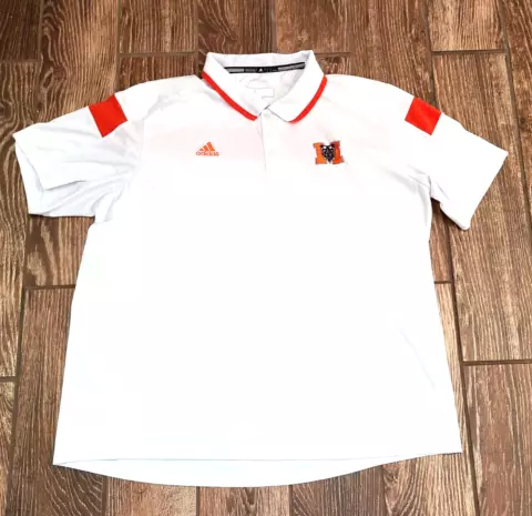 Adidas Mercer University Bears Climalite White Polo Golf Shirt 2XL Football Cover