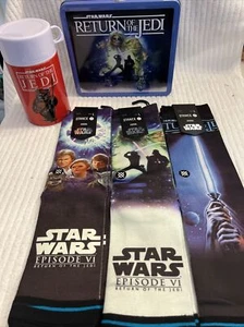 STAR WARS STANCE CALZINI METALLO LUNCHBOX SET BOX ROTJ New Hope Empire colpisce ancora - Foto 1 di 15