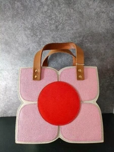 Orla Kiely Handbag Tote Bag Leather unused with tags Flower From Japan - Picture 1 of 8