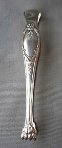 French Silverplate Sugar Tongs Louis XVI Style Lion Claws Medallion - Picture 1 of 6