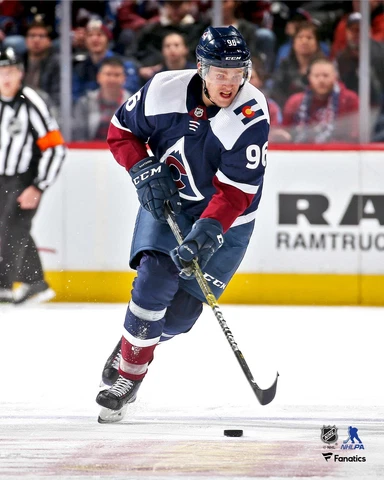 Mikko Rantanen Colorado Avalanche Unsigned Alternate Jersey Skating Photograph Cover