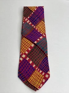 Perry Ellis Silk Necktie Tie Made in USA Multicolor - Picture 1 of 5