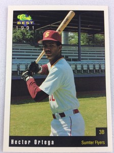 1991 Sumter Flyers-Classic BEST Minor Lg Baseball Card-Hector Ortega