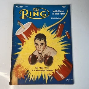 1953 The Ring Boxing Magazine August Carl “Bobo” Olson Estate Used Cover Art - Picture 1 of 12