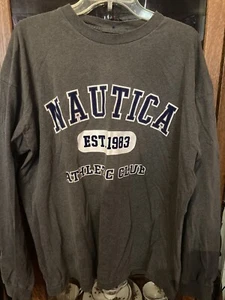 T-shirt da uomo Nautica XXLG manica lunga grigia - Foto 1 di 3