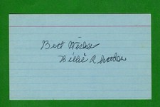 Billie Rhodes DECEASED Silent Film Actress signed 3x5 Index Card C6316