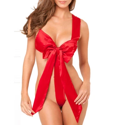Lencería Sexy Navidad NAVIDAD Prendas para dormir Vestido Santa Disfraz Ropa interior Ropa de dormir Foto 1 de 4