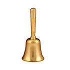 Brass Hand Bell for Weddings, Christmas, Hotel - Metal Handle Alarm Handbells