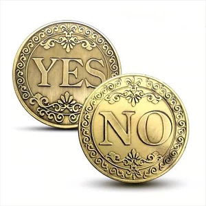 YES NO Magic Coin Good Luck Vintage Bronze Wishing Lucky Coin American Coin - Picture 1 of 10