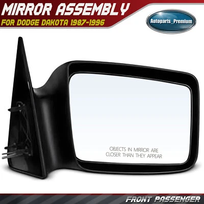 Passenger Side Power Mirror w/ Manual Folding Smooth for Dodge Dakota 1987-1996 - Image 1 of 4