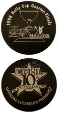 1998 kelly cup ECHL 10th AN.  STORM VS NAILERS LINDSAY CANADA HOCKEY PUCK 