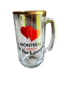 Vintage Sammlerstück Reise Souvenier Montreal Kanada ist für Verliebte Goldrand Bier - Bild 1 von 6