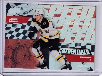 Jakub Lauko, Boston Bruins 2022-23 Credentials Speed of the Game #SGR-8 - Image 1 of 2