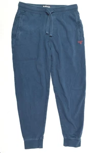 Barbour NICO Joggers Sweatpants Mens Medium Navy Blue Fleece Slim Lounge Cotton - Picture 1 of 10