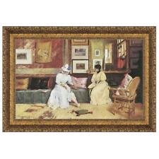 Design Toscano A Friendly Call, 1895: Canvas Replica Painting: Small