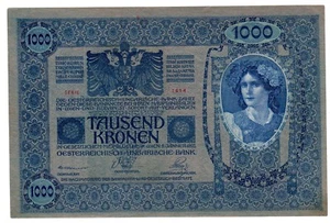 Autriche HONGRIE AUSTRIA HUNGARY Billet 1000 Kronen 1902 (1919 ) P59 BON ETAT - Imagen 1 de 1