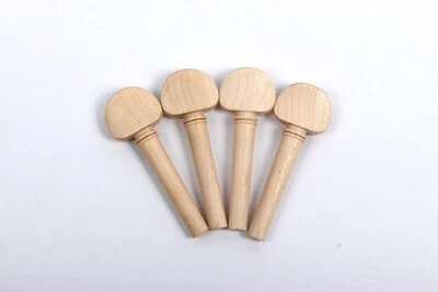4pcs 4/4 Violin peg natural maple wood Fiddle pegs part Accessories - Image 1 of 4