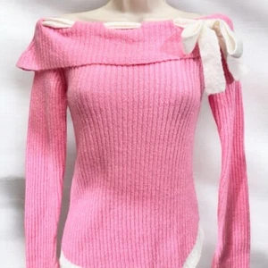 Maglione rosa con lacci e fiocco taglia small…. Nuovo…..Sugar Thrillz - Foto 1 di 6