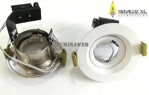 Aro Empotrable fijo redondo Blanco mate Halogeno ojo de buey - Imagen 1 de 1