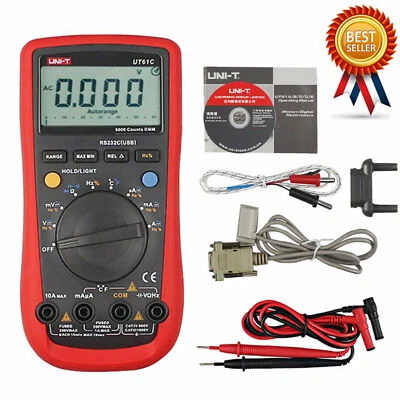 UNI-T UT61C AC DC Digital Moderner digitaler Multimeter-Tester USB-Messdetektor - Bild 1 von 4