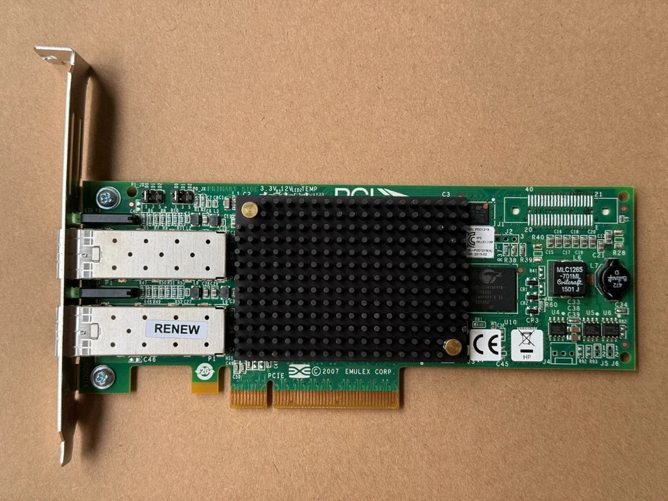HP AJ763B 697890-001 AJ763-63003 82E 8GB PCI-E Dual Port Adapter LPE12002 - Image 1 of 3