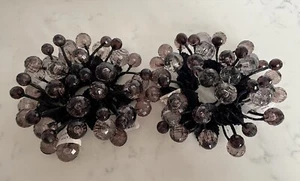 Candle beaded ring wreath black Christmas Wedding - Picture 1 of 5