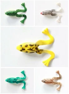 5 NUEVO cebo de señuelo de rana de plástico suave 10cm 4 "aparejos de pesca 5 colores - Imagen 1 de 27